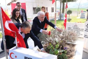 MHP MİLLETVEKİLİ ADAYI AKPINAR ŞEHİTLİĞİ ZİYARET ETTİ