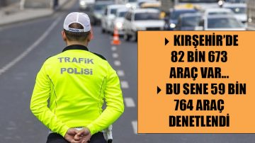 KIRŞEHİR’DE 82 BİN 673 ARAÇ VAR… BU SENE 59 BİN 764 ARAÇ DENETLENDİ